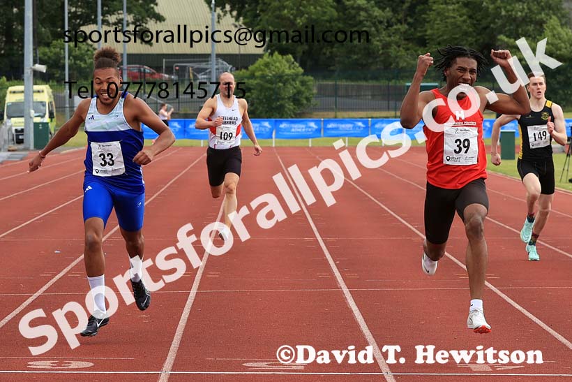 Senior Mens 400 metres, 2024 Northern Senior and Under-20s Track and Field Champs, Middlesbrough.  Photo: David T. Hewitson/Sports for All Pics